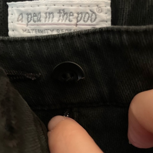 A Pea in The Pod Black Cotton Pants Size Small - Picture 4 of 10